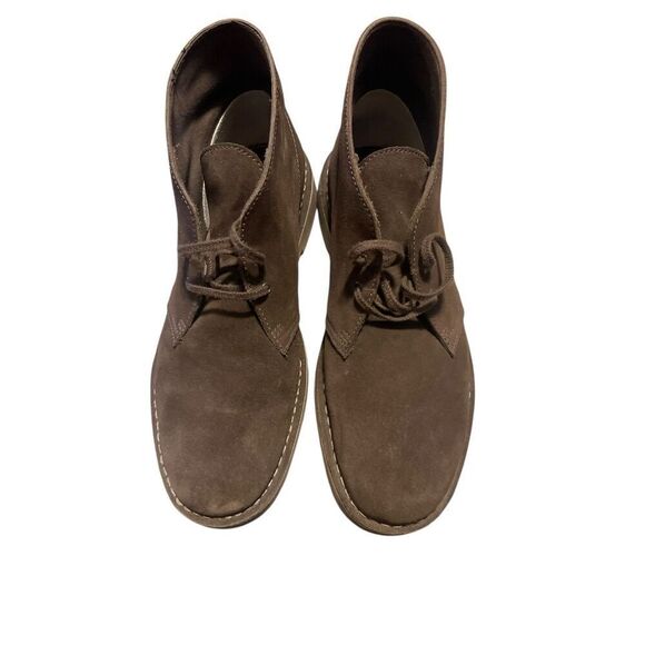 Clarks Mens Brown Bushacre 3 Sand Suede Leather Lace Up Ankle Boots Size 12 - Picture 8 of 13